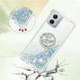 thumbnail image 4 of Glitter Clear Sparkly Bling Case for Motorola Moto G 5G (2023), Flowing Liquid Quicksand Cover with Diamond Ring Holder Case for Motorola Moto G 5G (2023)  Silver, 4 of 14