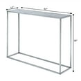 thumbnail image 5 of Convenience Concepts Gold Coast Faux Marble Console Table in Silver Metal Finish, 5 of 7