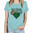 thumbnail image 1 of Camisetas de Manga Corta para las Mujeres de Moda Imprimir Cuello Redondo Camiseta, Mezcla de Poliéster Ligero para Primavera Verano Otoño, 1 of 8