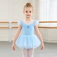 thumbnail image 2 of mgoYE Toddler Girls Full Skirted Leotard Tulle Ballet Dance Tutu Dress(Blue,9-10), 2 of 9