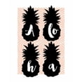 thumbnail image 3 of Dos Santos, Bella 15x18 Black Modern Framed Museum Art Print Titled - Aloha Pineapples Peach, 3 of 5