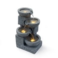thumbnail image 6 of Alukang 21.85" Outdoor Water Fountain, 4-Tier Cascading Garden Waterfall Fountains with Warm LED Lights, Floor Standing Fountain Water Feature for Garden Patio, Backyard, Home Decor, Gray, 6 of 11