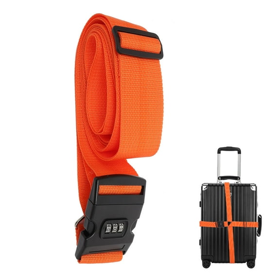 Raindrops  Luggage Straps for Suitcases Tsa Approved Belt Travel Orange