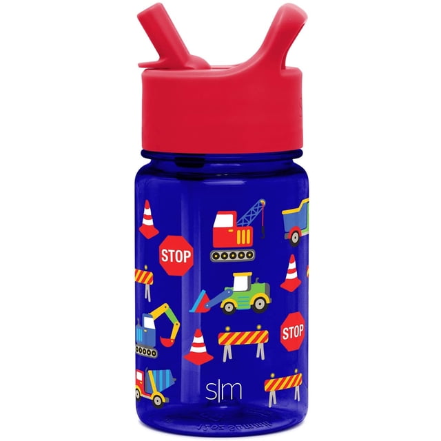 Botella de Agua Simple Modern Kid's Summit 12 oz con Tapa de Pajita