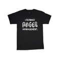 thumbnail image 1 of Anger Management Funny Saying T-shirt Men's Tee Black top, Men's Comfy T-shirt, Crew Neck, Short Sleeves, Graphic Tee Men's Summer Outdoor Clothes, Men's Clothing, Tops For Men, Casual Sporty Tee, 1 of 7