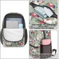 thumbnail image 4 of Maltese and Floral Green Pattern 17" School Backpacks for Teens,Waterproof Oxford Fabric,S-Shape Padded Straps for School,Travel,Hiking,Camping, 4 of 6