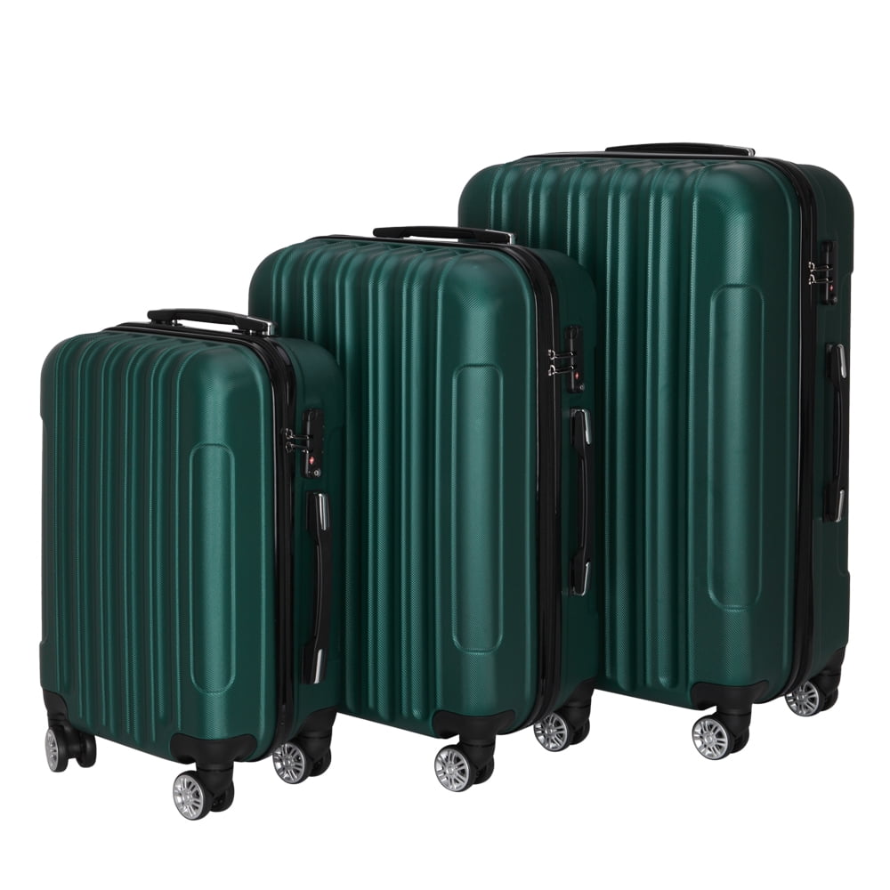 3-in-1 Multifunctional Luggage Set, Large Capacity Traveling Suitcase, Dark Green