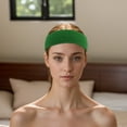 thumbnail image 6 of Unique Bargains 1 Pc Breathable Headband Solid Color Headband for Sport Green, 6 of 6