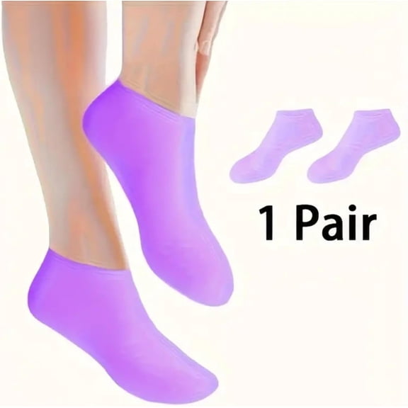 1 Pair Silicone Socks,Moisturizing Socks,Heel Socks for Dry Cracked Feet Women,Cracked Heel Treatment,Fits Up To Size 9