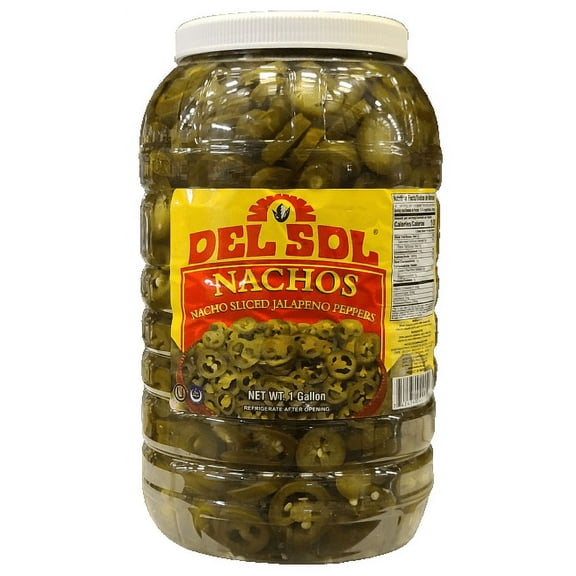 Del Sol Nacho Sliced Jalapeño Peppers - 1 Gal