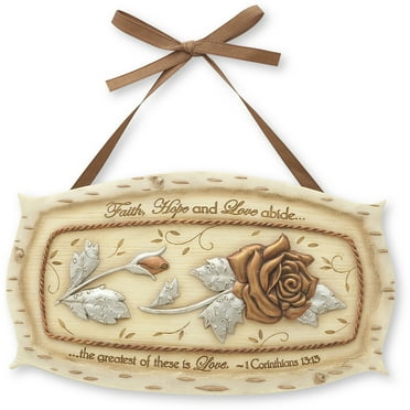 Pavilion Gift Company - Love - 7" x 4" Rose Self-Standing Plaque