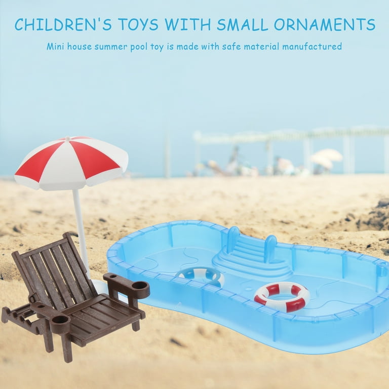 Barbie Doll Miniature Swimming Pool For Dollhouse Barbie