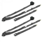Standard 3 Point Charcoal Retractable Bucket Seat Belt Kit for Chevy Truck 1941-1946 - 2 Belts