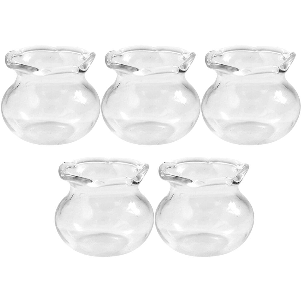 5Pcs DIY Fish Tanks Glass Ornaments Desktop Mini House Toys Exquisite
