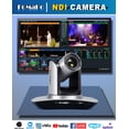 thumbnail image 3 of FoMaKo NDI Camera AI Auto Tracking HDMI PTZ Camera 20x Optical Zoom(2pcs) PTZ Controller PoE PTZ Camera Controller (FMK20UH NDI x2 +KC608 Pro) BN402, 3 of 8