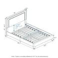 thumbnail image 2 of Furinno LAVAL Bed Frame, Full Size Bedframe with Button Double Row Nail Head Headboard, Upholstered Bed with Legs, 12pcs Wooden Slat Support, Easy Assembly, for Bedroom, Dorm, Light Grey, 2 of 3