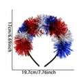 thumbnail image 3 of Patriotic Headbands, Assorted Boppers USA, Flag, Star & Hat Head Bands - July 4th Themed Party Favor Decorations, 3 of 6