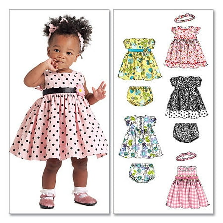 - McCall's Pattern Infants' Lined Dresses, Panties and Headband, All Sizes in 1 Envelope