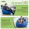 thumbnail image 6 of Vinyl 31x33x20" Small Bean Bag Chair - w/Polystyrene Beads and CertiPUR Foam Filled Bean Bag for Adults, Teens and Kids - Burgundy, 6 of 8
