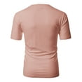 thumbnail image 4 of H2H Mens Basic Fashion V-neck T-shirst CORALPINK US XL/ASIA 2XL (CMTTS0197), 4 of 6