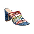 thumbnail image 1 of Aldo Womens Trelidda Snake Print Slip On Strappy Sandals Multi 6 Medium (B,M), 1 of 1