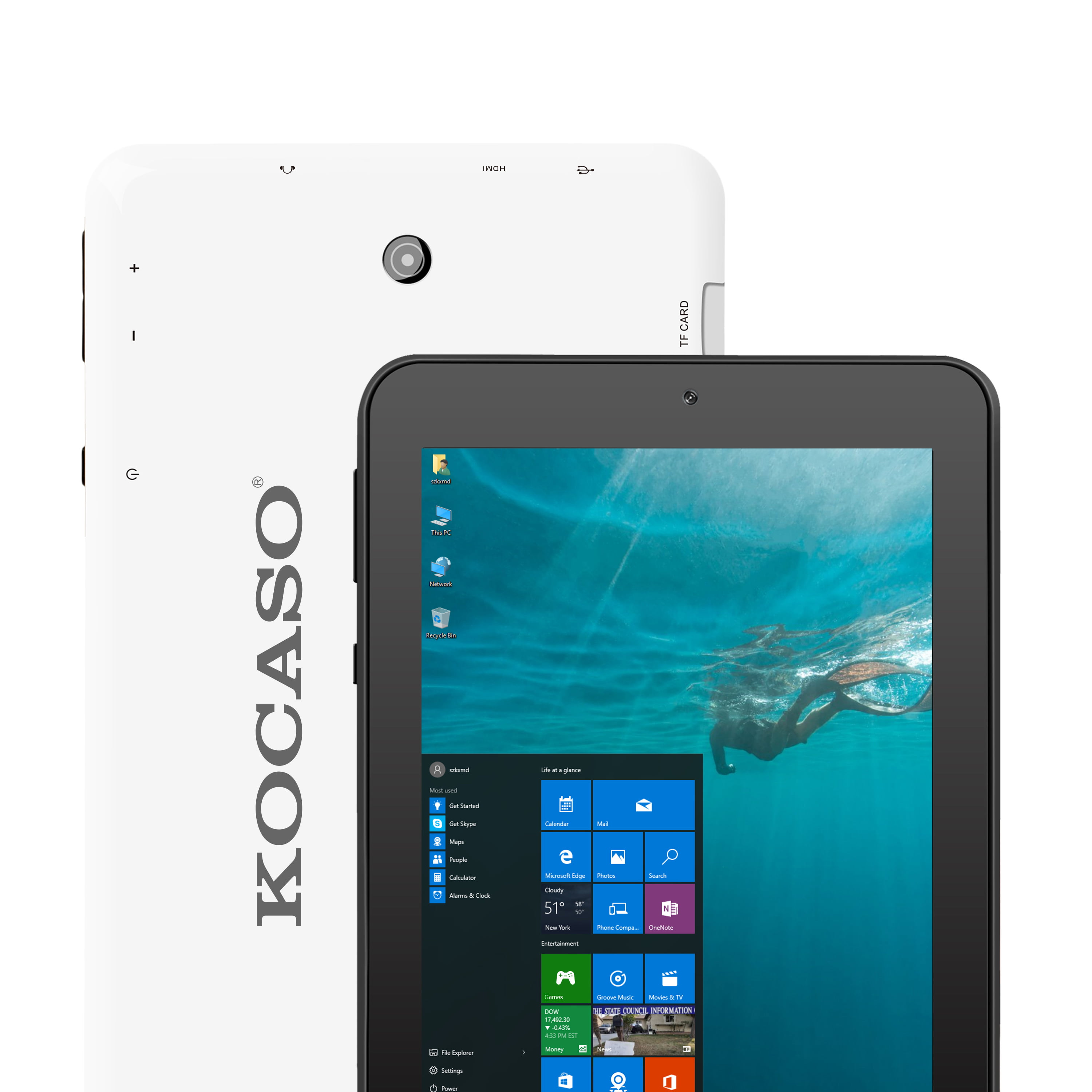 KOCASO W700 7-Inch 16GB Windows 10 Tablet PC (White) - Walmart.com ...