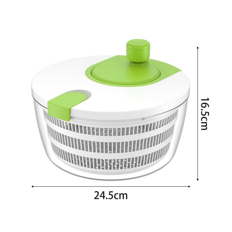 Mainstays Salad Spinner 4QT Greens Herbs Vegetable Dryer, Green