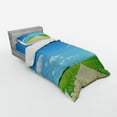 thumbnail image 3 of Ambesonne Nature Bedding Set 4 Pcs, Sunny Sky Clouds Daisy, Queen, Sky Blue Green Cream, 3 of 3
