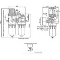 thumbnail image 4 of 1/4 Filter Regulator Air Pressure Regulator Oil Water Separator Air Pressure Regulator, 4 of 5