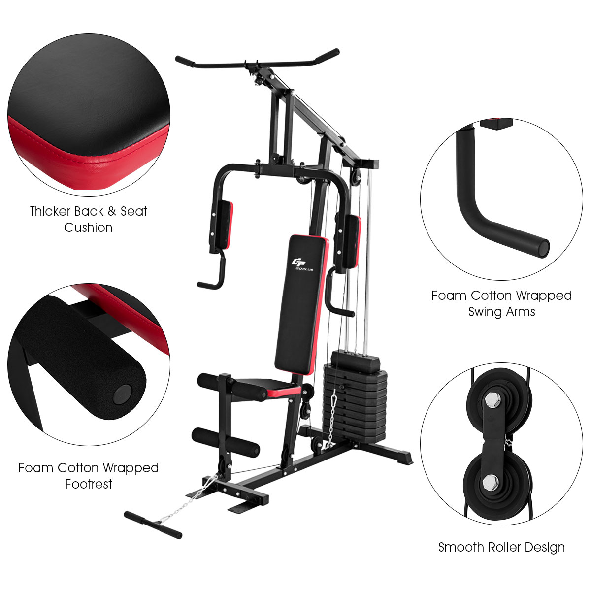 Costway Multifunction Cross Trainer Workout Machine Strength Training Fitness Exercise - image 2 of 9