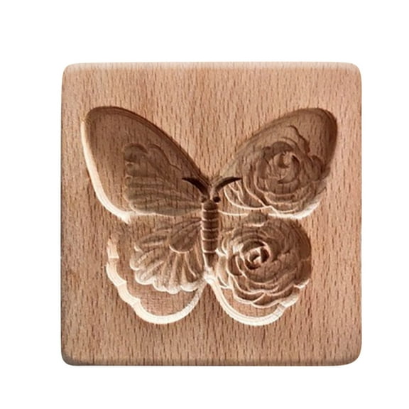 Utoimkio Wooden Cookie Mould 3D Baking Mould Cookie Die Cutting Machine Conical Plant Model Cookie Wooden Gingerbread For Halloween Thanksgiving Christmas Kitchen DIY