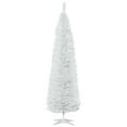 thumbnail image 1 of HOMCOM Arbre de Noël Artificiel de 7 Pieds, Arbre Mince de Noël, Décor des Fêtes, Blanc, 1 of 10