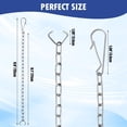 thumbnail image 3 of Universal Stainless Steel Toilet Flip Chain by Dusknt Toilet Flapper Chain Replacement Kit Stainless Chain with Hook Ring Most Toilet Tank Handles, 3 of 7