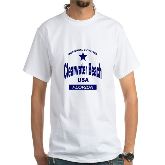 CafePress - Clearwater Beach White T Shirt - Men's Classic T-Shirts