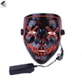 thumbnail image 3 of PULLIMORE Halloween Scary Mask Cosplay Costume LED Mask EL Wire Light up for Halloween Festival Party (Red), 3 of 10