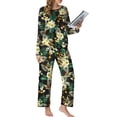 thumbnail image 4 of MINTREUS Pajamas for Women Set 2 Piece Lounge Set Long Sleeve Pjs Long Pants Sleepwear with Pockets, 4 of 9