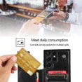 thumbnail image 3 of Design for Galaxy S24 Ultra Case with Credit Card Holder Slot PU Leather Wallet Phone Cases Stand Kickstand Durable Shockproof Protective Cover for Samsung S24U Women Men 6.8 inch Black, 3 of 14