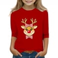 thumbnail image 1 of YUNAFFT Chemise Décontractée de Noël pour Garçons et Filles 3-12 Ans Manches Courtes/longues Col Rond Mélange Polyester-Spandex Extensible Confortable pour Tenue Festive de Vacances, 1 of 3
