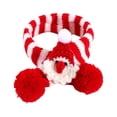 thumbnail image 1 of Bufanda navideña para mascotas, calentador de cuello para invierno, vestido de fiesta de conejo, disfraz navideño para mascotas para reuniones , Papá Noel rojo, 1 of 8