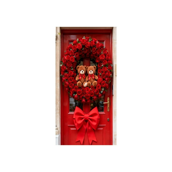 Cheapark 35x72 Inch Valentines Day Door Curtain - Festive Door & Gift Wall Decoration, Perfect for Holiday Parties & Romantic Home A