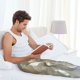 thumbnail image 5 of Balery Elegant Ivory Flower Pantalones de pijama para hombre, pijama ultraligero, pantalón de descanso-XX-Large, 5 of 6