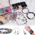 thumbnail image 6 of EuTengHao 1146Pcs Lava Beads Round Loose Marble Beads Ink Patterns Chakra Beads with Spacer Beads Pendants Jewelry Findings for Adult DIY Bracelet Necklace Earring Jewelry Making Crafts, 6 of 7