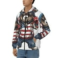 thumbnail image 3 of Honeii Patriotic Boxing Bear Art Print Hoodies for Men, Pullover & Full Zip, Breathable Zip up Hoodie, Sweatshirt-3X-Large, 3 of 5