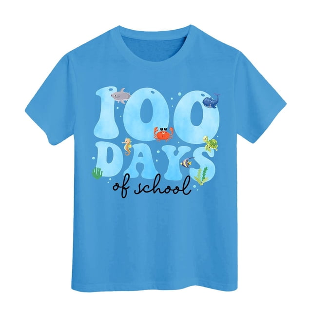 EHQJNJ Chandail en Molleton pour Tout-Petit Fille Mode Décontractée Imprimé Col Rond Manches Courtes T-Shirt Haut d'Été