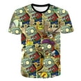 thumbnail image 1 of Summer New Plant Zombie War 3d Cartoon T-shirt, 1 of 4