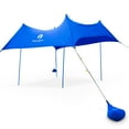 thumbnail image 2 of Red Suricata Blue Family Beach Sun Shade Canopy Tent Sunshade with sand anchors, 2 of 10
