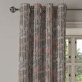 thumbnail image 3 of Ambesonne Retro Grommet Curtain, Abstract Leaf Silhouettes Art, 50"x96", Umber Dimgray and Cinnamon, 3 of 5