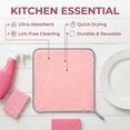 thumbnail image 4 of Unique Bargains Hanging Microfiber Reusable Dish Cloths 6 Pack Pink 10" x 10", 4 of 8