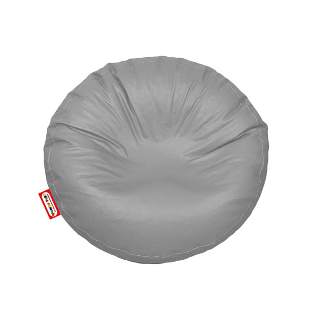 Sillón Puff Mundo Puff Circular Grande 100x50cm gris Grande Mundo Puff Circular Grande
