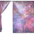 thumbnail image 3 of Floral Nebula Galaxies Space Semi Sheer Curtains Window Voile Drapes Panels Treatment-55x78in for Living Room Bedroom Kids Room, 2 Pieces, 3 of 4